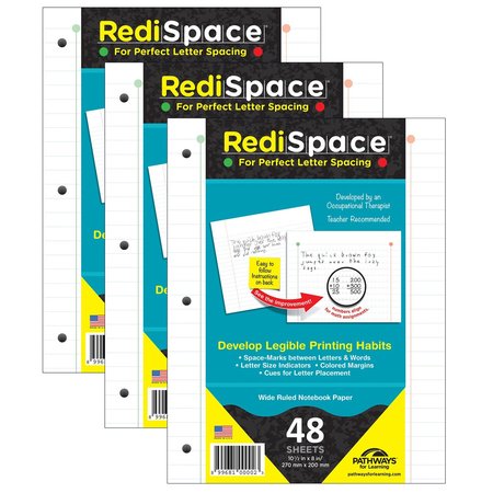 PATHWAYS FOR LEARNING RediSpace® Notebook Filler Paper, Wide Ruled, PK144 RS48FP